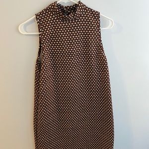 High neck pattern dress
